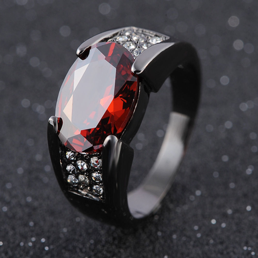 Black Gold Ruby Obsidian Ring.